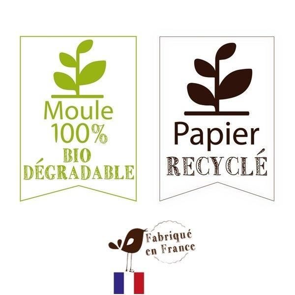 Caissettes pâtisserie en papier recyclé Mirontaine