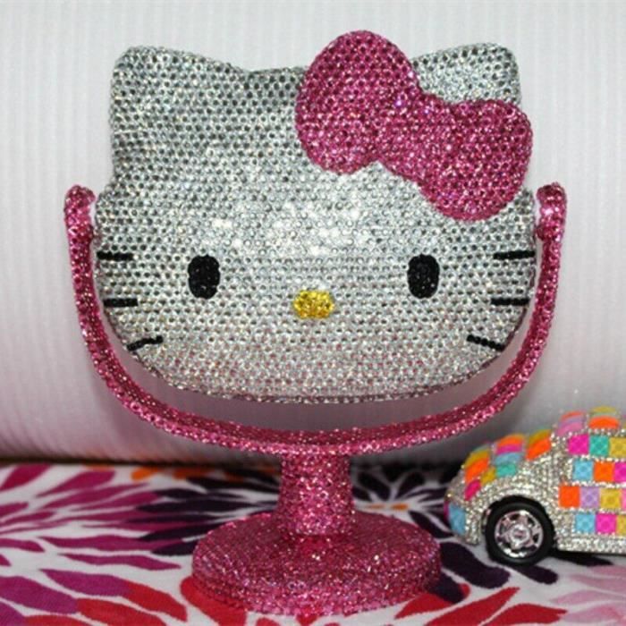 PD23076-Miroir de coiffeuse hello Kitty. petit miroir décoratif