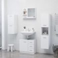 Miroir de salle de bain LED Moderne & Chic - 2021Mall® - Blanc - 60cm - 3 étagères-3