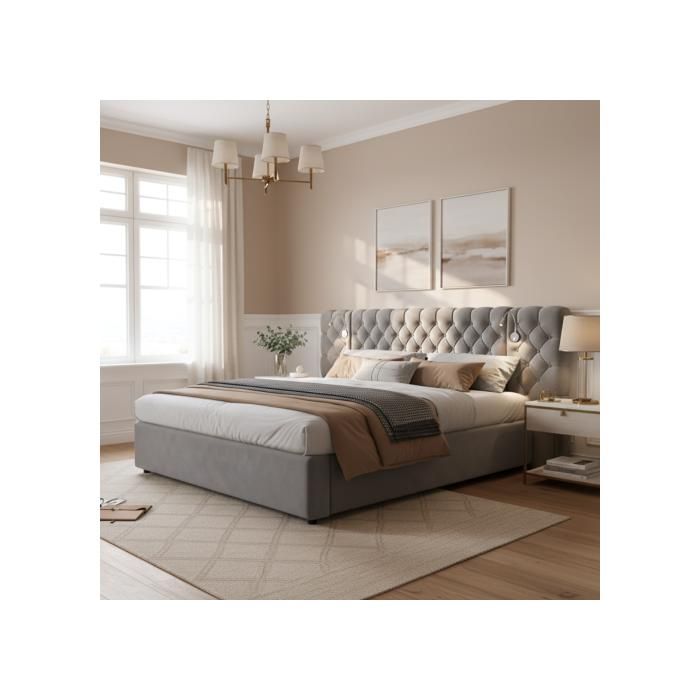 Lit Coffre Capitonn 160x200null