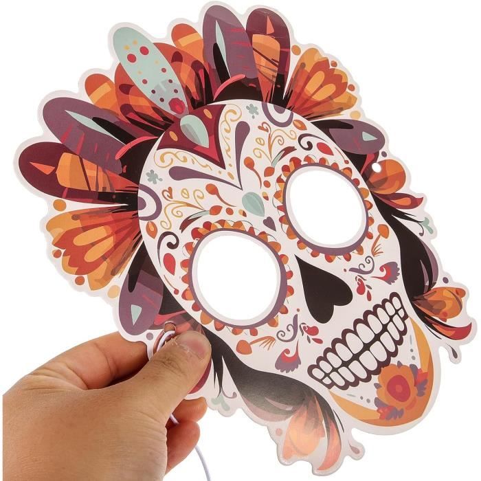 6 masques en papier Halloween