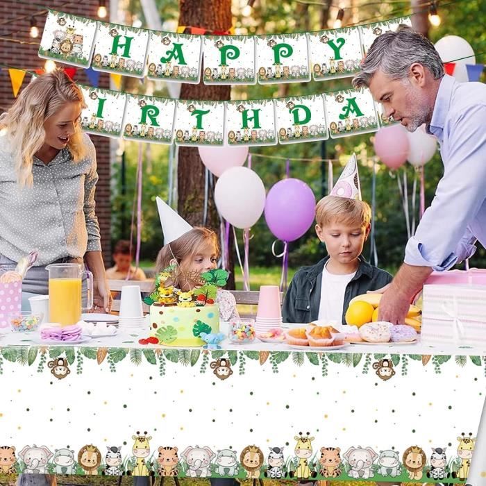 Kit Vaisselle Fête 16 Personnes - Assiettes, Gobelets, Serviettes & Déco Ballons Pour Anniversaire Fille