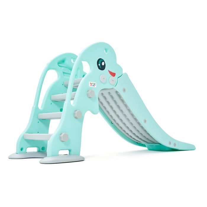 Baby Vivo Toboggan éléphant 163 Cm – Intérieur/extérieur, Pour Enfants Dès 2 Ans, Stable Et Sécurisé