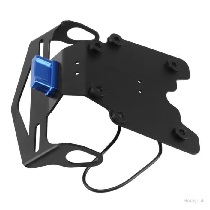 Support Latéral Plaque Moto En Aluminium - Réglable, Pour Feu Arrière Et Plaque D'Immatriculation