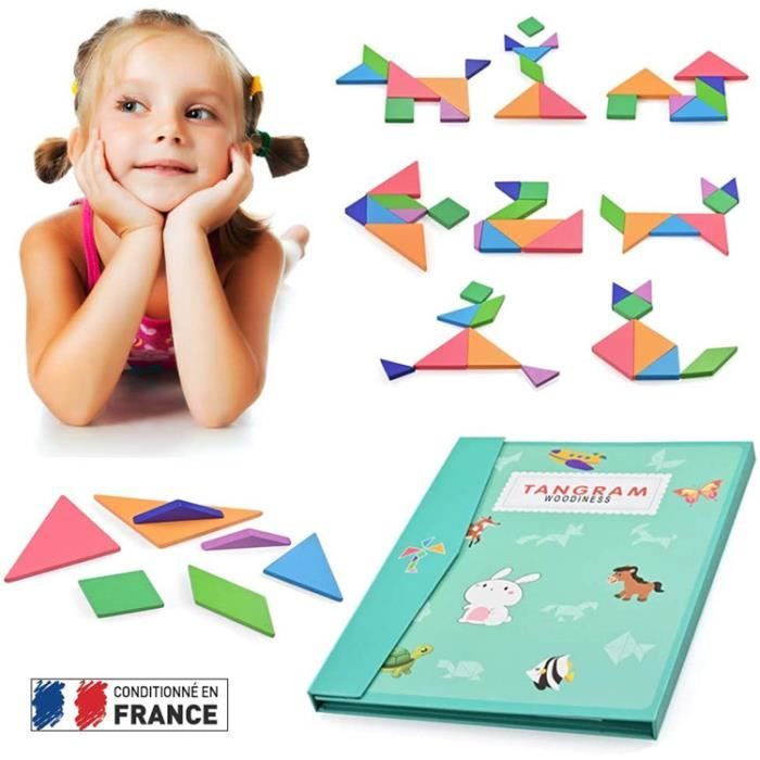 Puzzle Tangram magnétique - Défis éducatifs pour enfants Puzzle Tangram magnétique - Défis éducatifs pour enfants