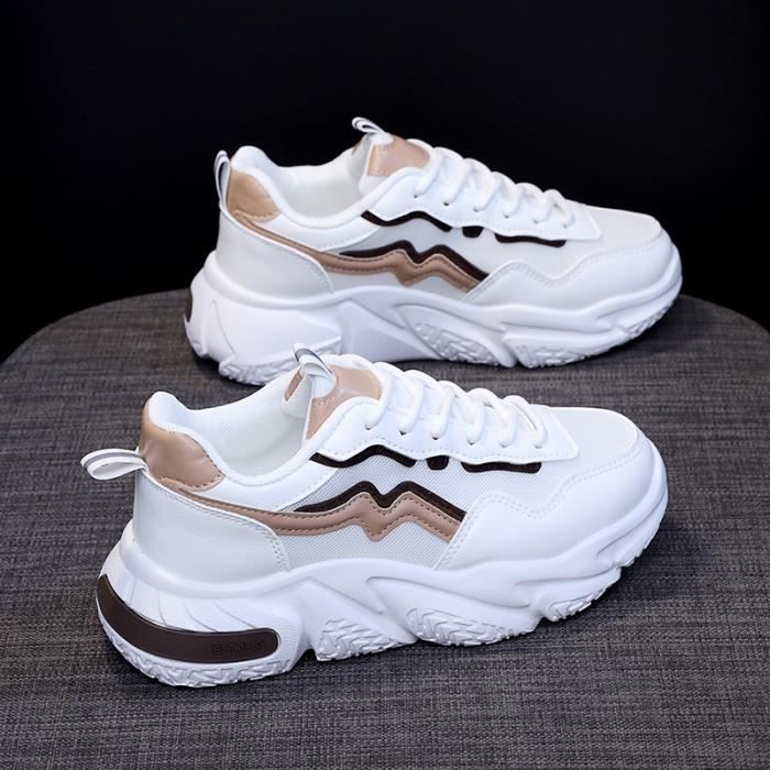 Chaussures Femme Baskets Femme A la mode et respirant Jaune Jaune