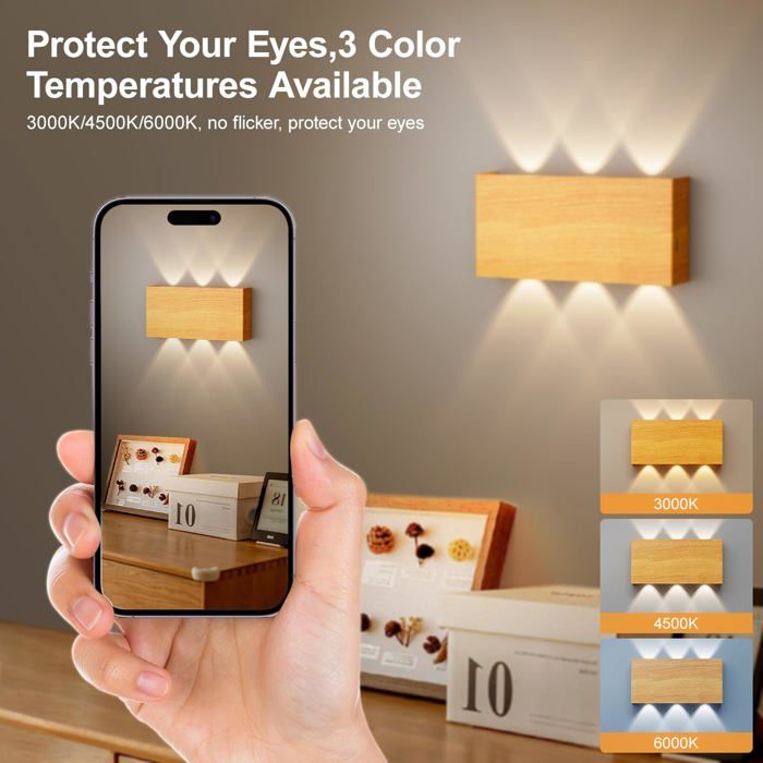 Applique murale sans fil avec détecteur de mouvement,lampe murale sans