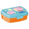 BOITE A GOUTER PEPPA PIG LUNCH BOX ORANGE TURQUOISE-0