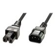 Lindy Hot Condition Type Rallonge de câble d'alimentation IEC 60320 C14 pour IEC 60320 C15 2 m moulé noir-0