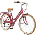 Vélo de ville BIKESTAR 26 pouces 7 vitesses Shimano pour femmes - Berry-0