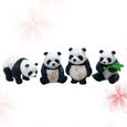 4 pièces Mini Pandas ornements bricolage Terrarium Miniature pour fée jardin plante décoration paysage extérieur   TABLEAU - TOILE-0