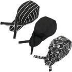 DLZAOAO 3 Chapeaux De Chef, Calot Cuisine, Toque De Cuisinier Chapeaux De Chef Extensibles, Chapeaux De Chef pour Hommes Et Femmes (Noir,