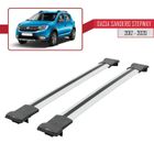 DIAMWOOD EXPERT EN EQUIPEMENT Pour Dacia Sandero STEPWAY 2012-2020 Barres de Toit Railing Porte-Bagages de voiture FLY Modèle GRIS