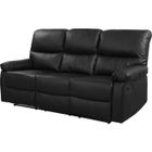 HABITAT ET JARDIN Canapé relax "Lincoln" - 197 x 89 x 103 cm - 3 places - Noir