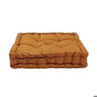 THEDECOFACTORY Pouf tapissier en taffetas cuivre 40x40