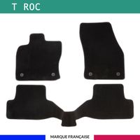 Tapis de voiture - Sur Mesure pour T ROC (dès 2017) - 3 pièces - Tapis de sol antidérapant pour automobile
