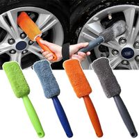 4x brosse de lavage de voiture, brosse de nettoyage de roues, nettoyage de pneus, brosse de jante en microfibre douce