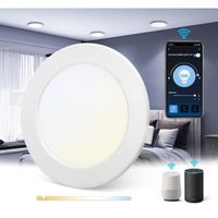 Aigostar - Spot LED Wifi intelligent. 12W, 820lm. Diamètre 17cm. Compatible Alexa et Google Assistant. A+