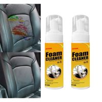 Nettoyant en mousse pour siège de voiture à usages multiples Nettoyant pour voiture parfumé au citron (2 pièces 150 ml)