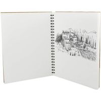 carnet à dessin avec reliure double spirale et couverture rigide, papier blanc 160 g m² 120 pages (60 feuilles) a4 portrait u[21]