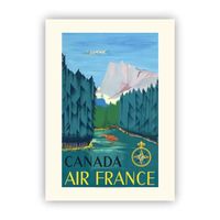 Air France - Canada DORE édité en 1951 - 50x70cm - Affiche-Poster