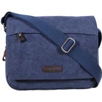 KATANA petit sac besace toile garni cuir réf 6514 bleu (6 couleurs disponible)