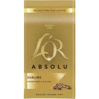 LOT DE 4 - L'OR - Absolu Café Grains grand cru Arabica - paquet de 1 kg