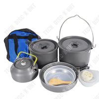 TD® Set de pique-nique  Kits   Sûr et durable Facile à ranger et à transporter Set de casseroles et poêles en aluminium pour