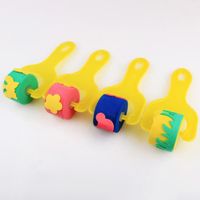 VGEBY Pinceaux éponge pour enfants Brosses éponge aléatoires pour enfants, 4/5 pièces, brosse à rouleau jouets casse-tete Coloré