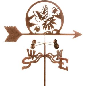 GIROUETTE - CADRAN Girouette de décoration, indicateur d'orientation de girouette Papillon en Acier Inoxydable Outil de Mesure de girouette avec A34