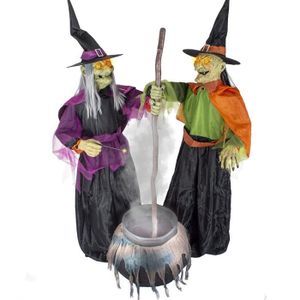 Chaudron d'Halloween LED machine à fumée chaudron sorcière Halloween  accessoires de dispositif de fumée changeant de couleur - Cdiscount Maison