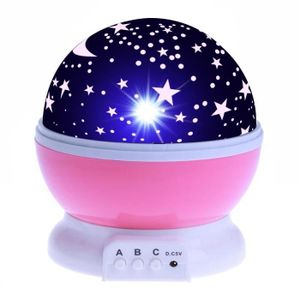 LAMPE A POSER Lampe à poser,Projecteur LED rotatif,étoiles,lune,galaxie,veilleuse pour chambre d'enfant,luminaire décoratif - Type Pink