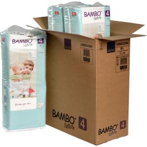 COUCHE Couches éco-conçues - BAMBO NATURE - Taille 4 - Canaux absorbants - Emballage papier Kraft recyclable