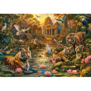 PUZZLE Puzzle 1000 pièces : Tigres Paradis