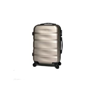 VALISE - BAGAGE CELIMS - Valise Taille Cabine - 55cm - Rigide - 4 Roues - Champagne