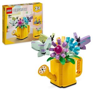 ASSEMBLAGE CONSTRUCTION LEGO® 31149 Creator 3en1 Les Fleurs dans l’Arrosoir, Jouet pour Enfants, avec Arrosoir, Bouquet de Fleurs et 2 Oiseaux
