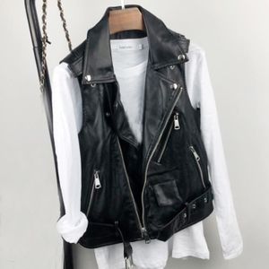 Veste cuir femme sans manche clearance