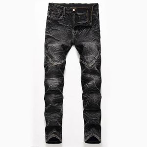 JEANS Jeans Homme avec Droit de Marque classique Denim Distressed Pantalons avec plis Stretch Hommes Jeans