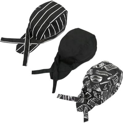 GOMEON - 2 Toques De Chef Noires Réglables - En Coton/polyester, Lavable, Pour Cuisine Professionnelle Ou à La Maison - 8