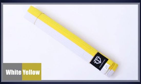 Ceinture Taekwondo Double Ceinture De Sport Double Wrap Pour Taekwondo, Karaté, Judo - Jaune Et Blanc - Professionnelle Et Durable Karaté Judo Ceinture Professionnelle Ceinture Taekwondo Double Ceinture De Sport Double Wrap Pour Taekwondo, Karaté, Judo - Jaune Et Blanc - Professionnelle Et Durable Karaté Judo Ceinture Professionnelle