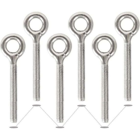 everlar® anneaux pivotants en acier inoxydable I 8mm L, BS 1650Kg I Tournage facile et sûr, fixation de fauteuils suspendus, sac de frappe, balançoire