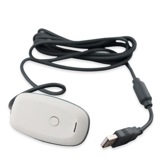 Récepteur Sans Fil Pour Manette Xbox 360 Sur PC - Adaptateur USB Blanc, Neuf