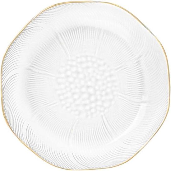 Assiettes à Salade En Verre 21,1 Cm Forme Coquillage Étoile De Mer - Set Assiettes Plates Décoratives