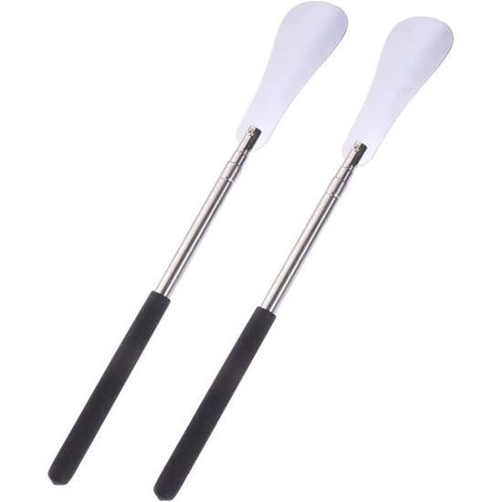 2 Chausse-pieds En Acier Inoxydable - Long (30cm) Et Court (14cm) - Pour Bottes, Talons, Personnes âgées