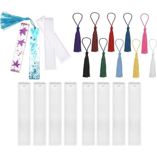 30 Pièces Moule de Marque-pages en Résine Kit, 10 Pcs Moule Resine ...