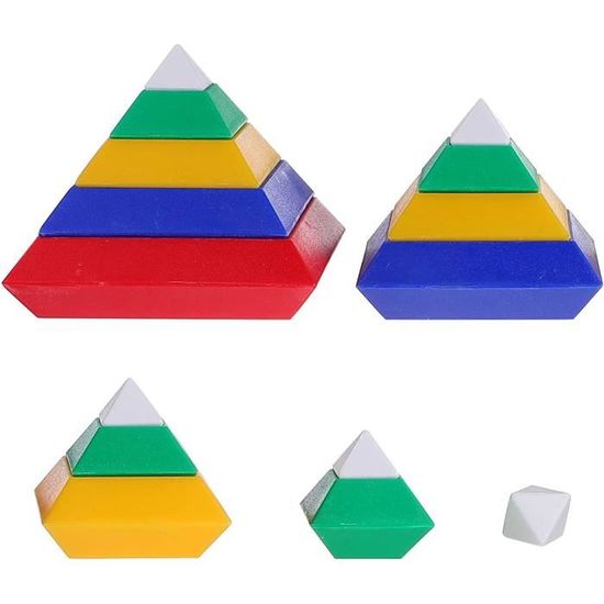 Jeu éducatif en bois - Jeu totem mémoire couleurs, enfant 3 ans