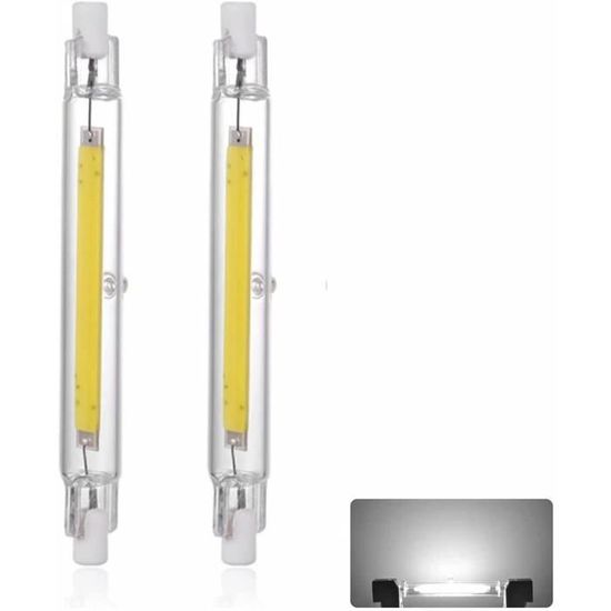 ampoule led r7s 118mm 40w dimmable, blanc froid 6000k, 3000lm, linéaire remplacer halogène j118 400w, éclairage à 360 degrés, ocb