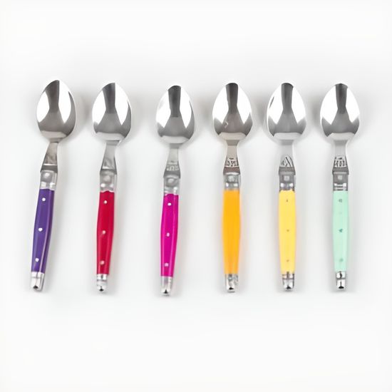 Lou Laguiole Jet - Lot De 12 Cuillères à Café Acier Inoxydable Design Contemporain