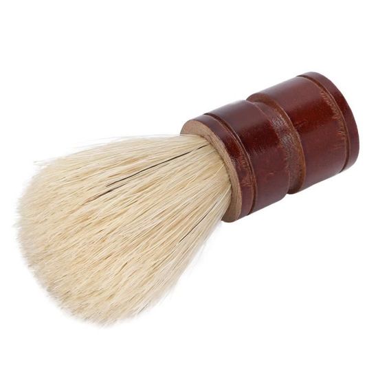 Brosse à Raser Blaireau Pour Barbe - Manche En Bois, Poils Naturels, Neuf Avec Emballage