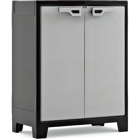 Armoire Basse Titan KETER Noir / Gris Étanche 80 x 44 x 100 cm